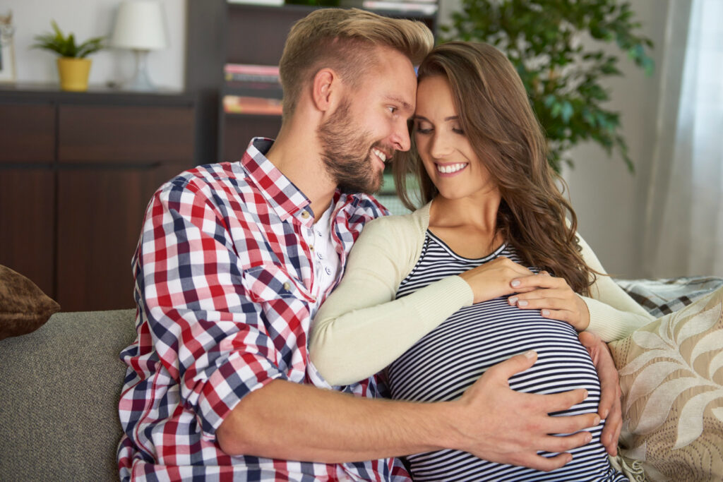 Happy pregnant couple