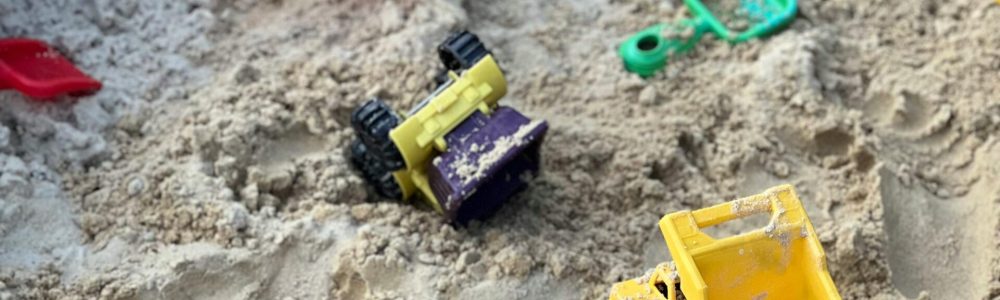 colourful sand toys